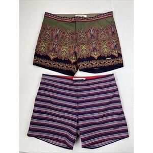 2 PAIRS - Parke & Ronen Mens Shorts Swim Trunks Mesh Lined Pockets 32